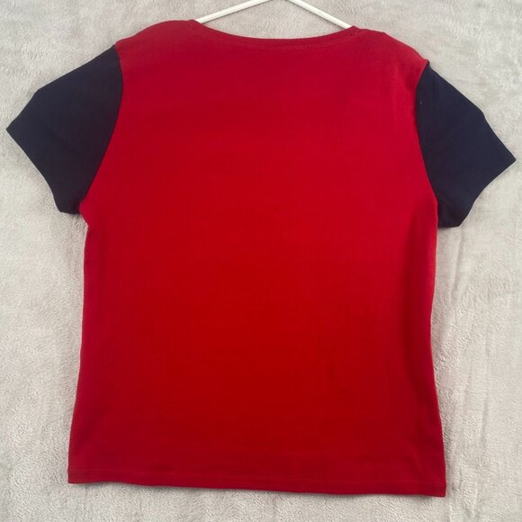 Tommy Hilfiger Women's T-Shirt Size XXL Colorblock Crewneck Cotton Short Sleeve - Picture 6 of 6